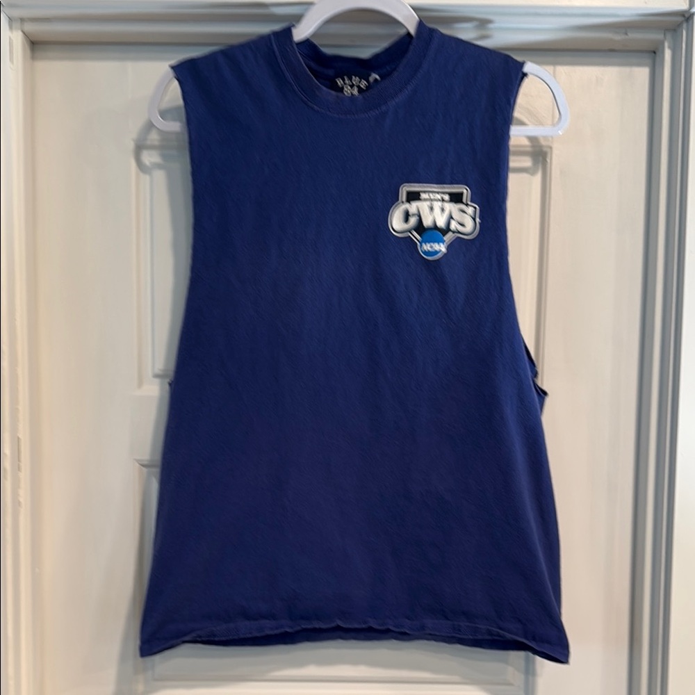 NCAA College World Series Blue Baseball Short Sleeve Muscle Tee 2013